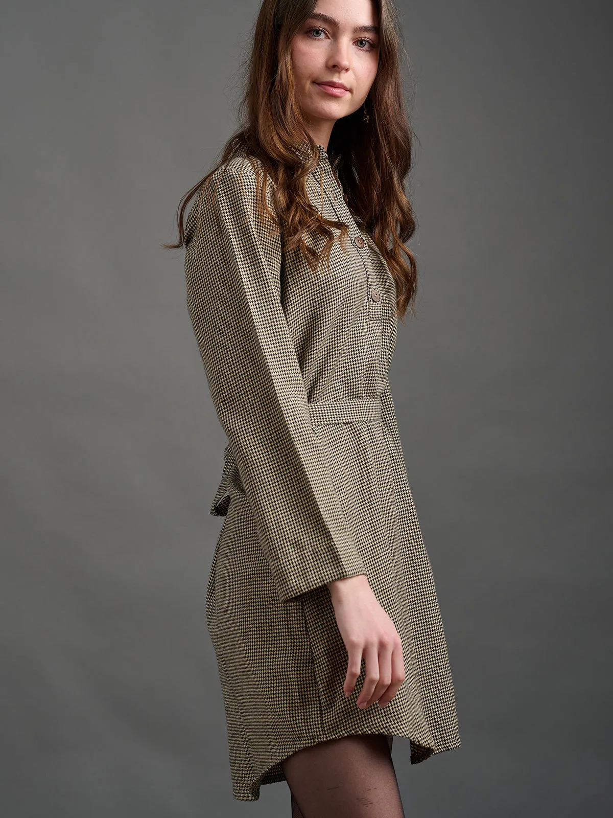 Sonja Shirtdress - Houndstooth sold by Mata Traders product image thumbnail 4