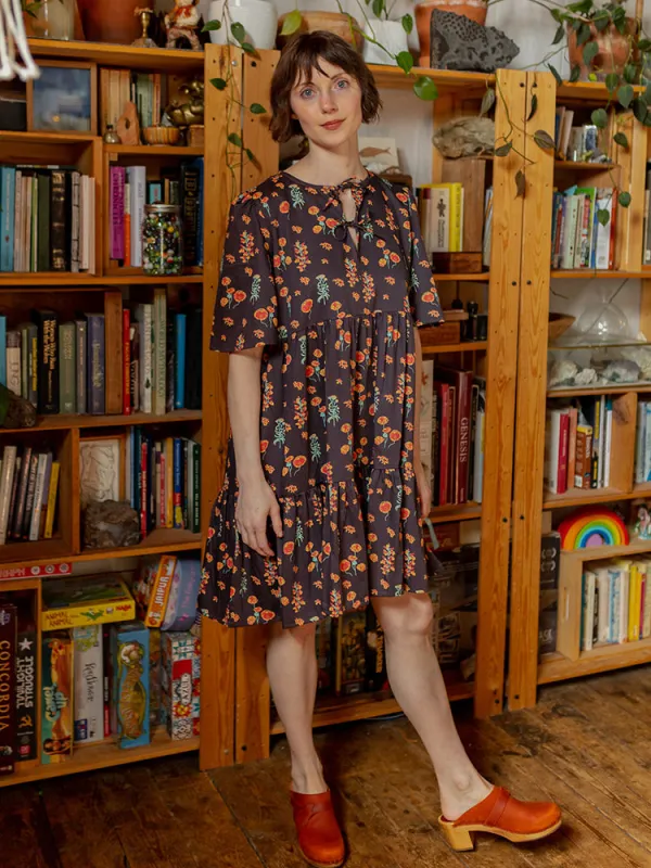 Adelaide Tiered Mini Dress - Botanical Dusk sold by Mata Traders