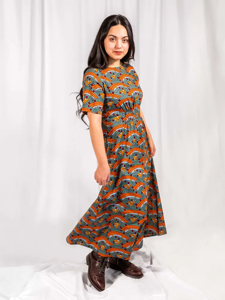 Artsy Traveler Midi Dress - Mosaic Fan sold by Mata Traders product image thumbnail 5