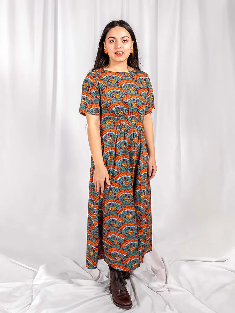 Artsy Traveler Midi Dress - Mosaic Fan sold by Mata Traders product image thumbnail 3