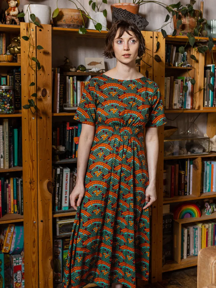 Artsy Traveler Midi Dress - Mosaic Fan sold by Mata Traders