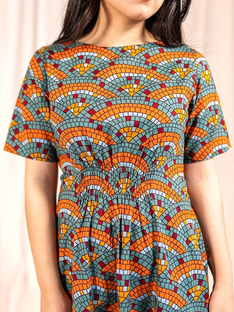 Artsy Traveler Midi Dress - Mosaic Fan sold by Mata Traders product image thumbnail 4