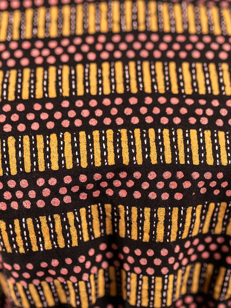 Lydia Dress - Dots And Dashes Yellow sold by Mata Traders product image thumbnail 3