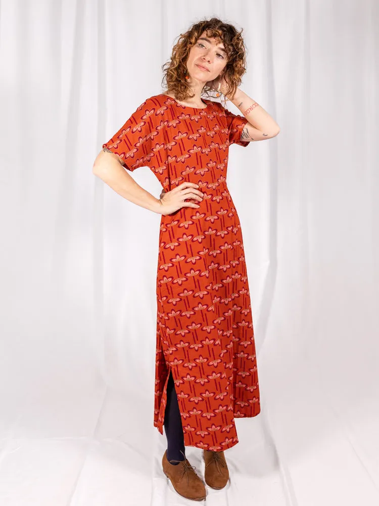 Aimee Maxi Dress - Mod Daisy Spiced Coral sold by Mata Traders product image thumbnail 4