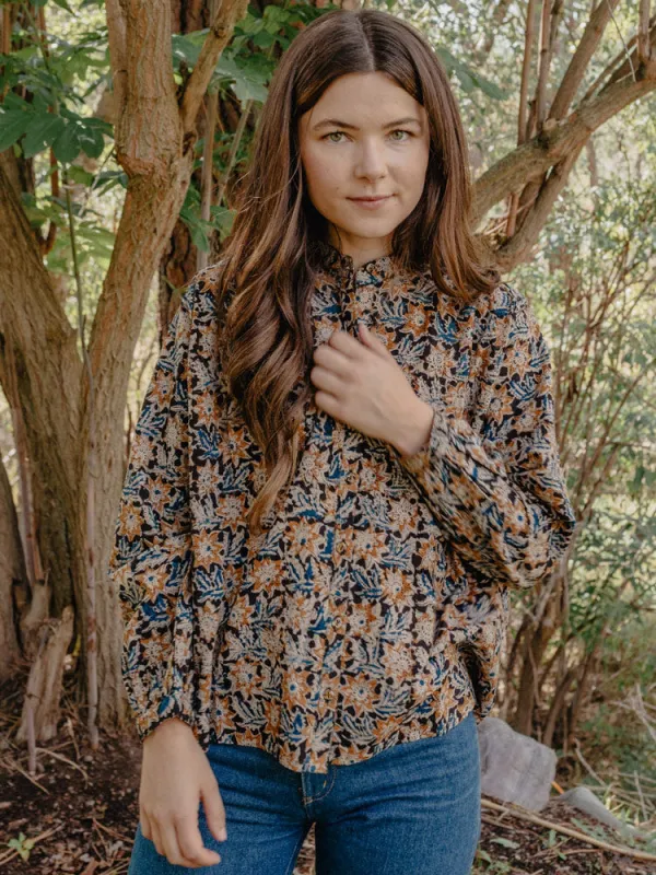 Stella Top - Sunflower Black sold by Mata Traders