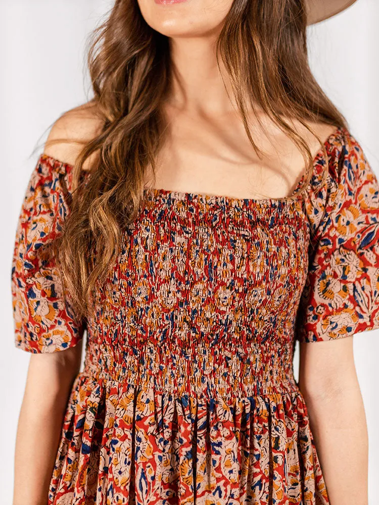 Teddy Midi Dress - Ruby Floral sold by Mata Traders product image thumbnail 4