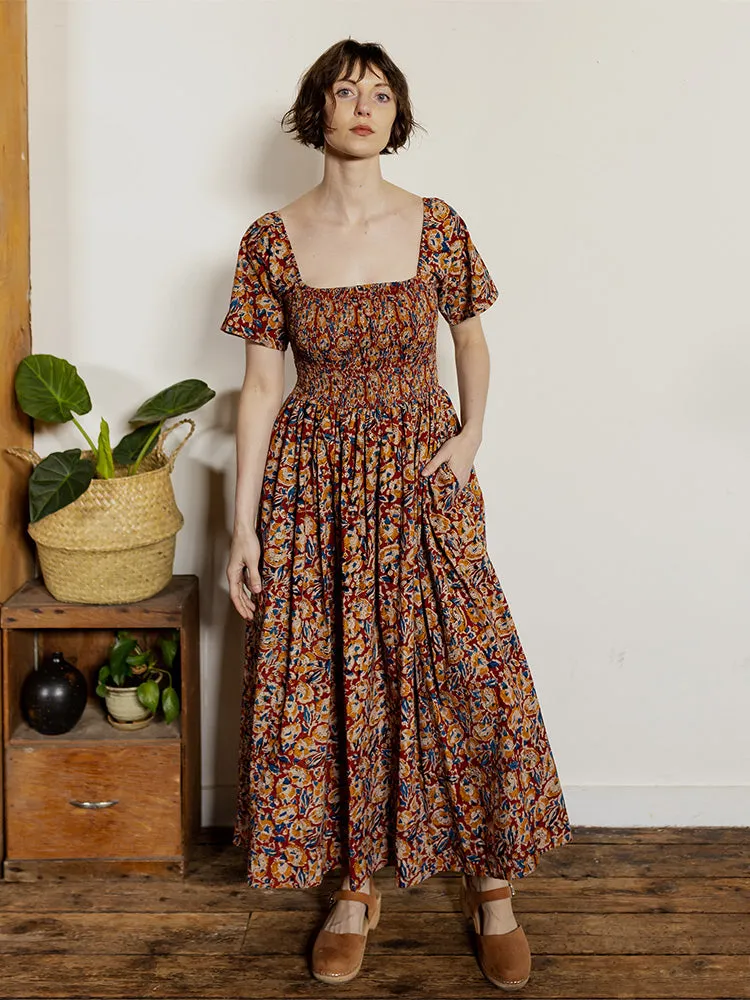 Teddy Midi Dress - Ruby Floral sold by Mata Traders