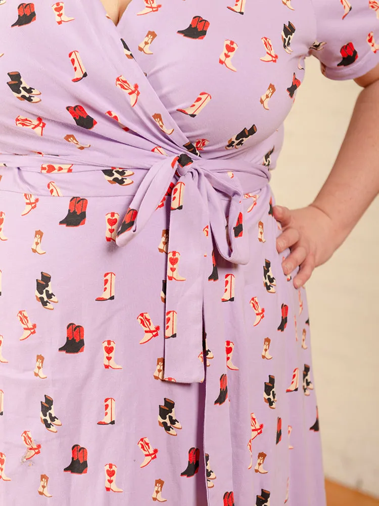 Katie Plus Size Wrap Dress - Two Step Lavender sold by Mata Traders product image thumbnail 2