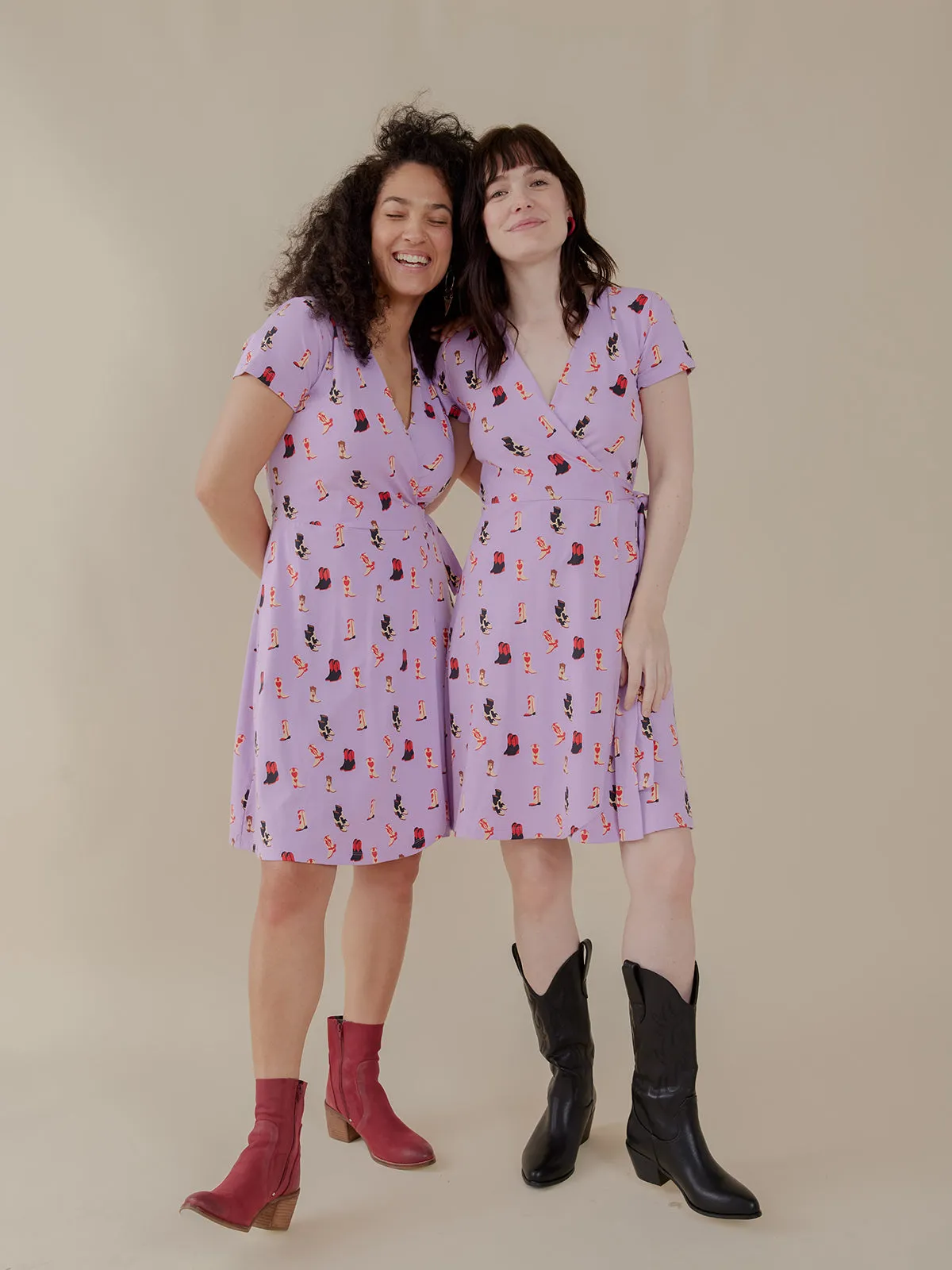 Katie Wrap Dress - Two Step Lavender sold by Mata Traders product image thumbnail 5