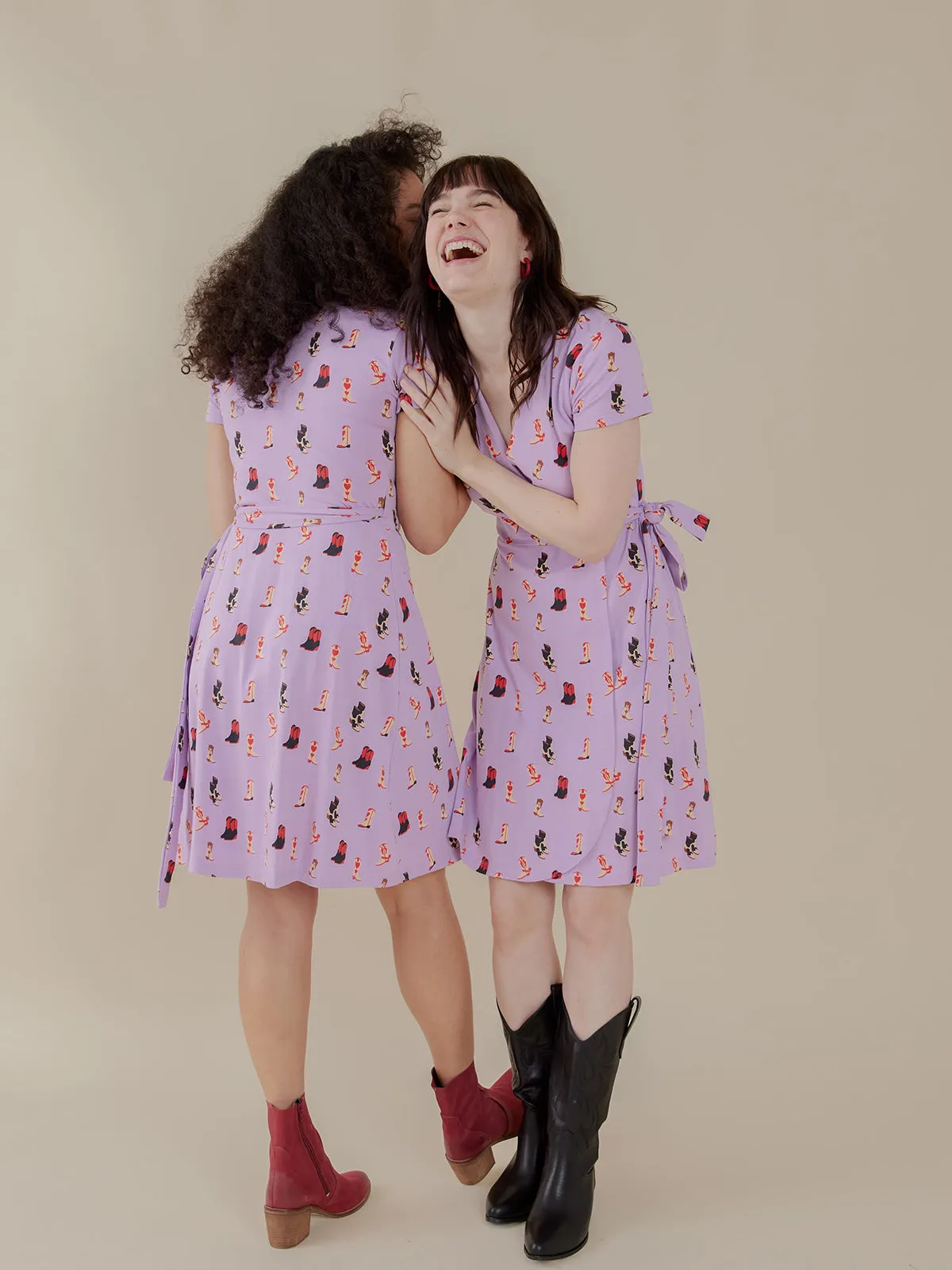 Katie Wrap Dress - Two Step Lavender sold by Mata Traders product image thumbnail 4