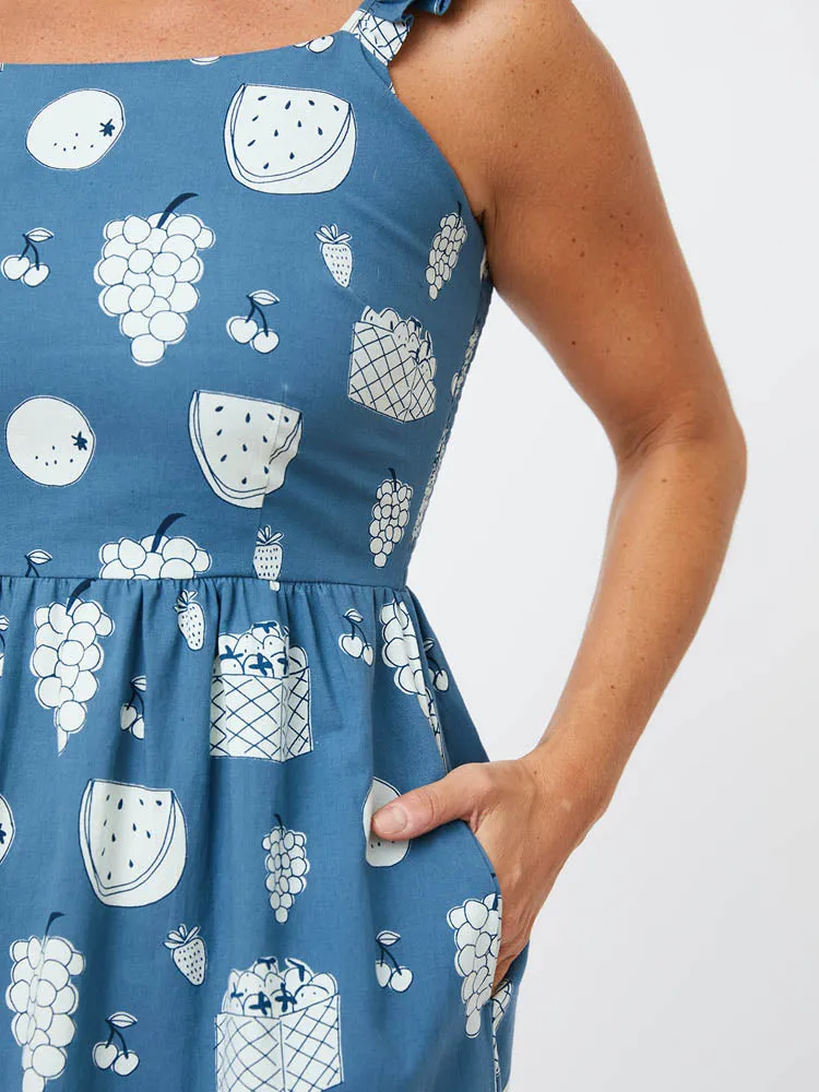 Ruffle Strap Dress - Fruity Blue sold by Mata Traders product image thumbnail 5