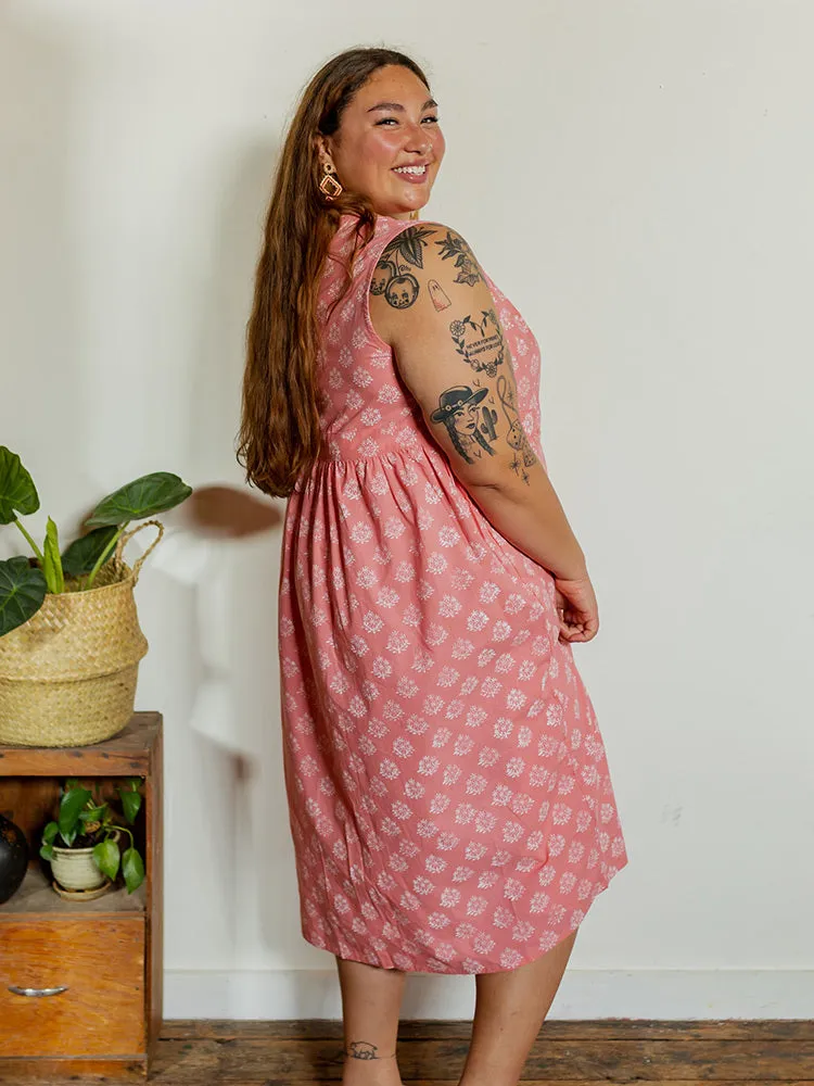 Melody Plus Size Midi Dress - Floral Stamp Rose sold by Mata Traders product image thumbnail 2