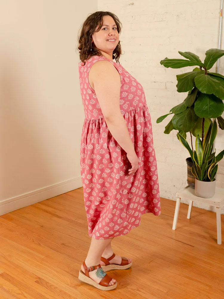 Melody Plus Size Midi Dress - Floral Stamp Rose sold by Mata Traders product image thumbnail 5