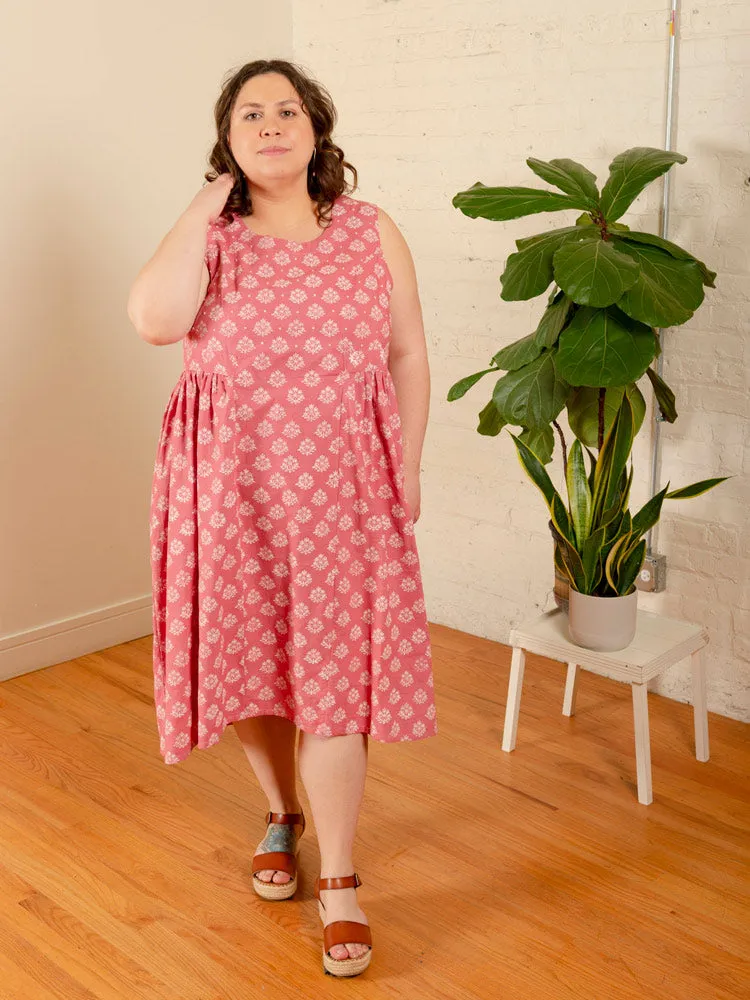 Melody Plus Size Midi Dress - Floral Stamp Rose sold by Mata Traders product image thumbnail 4