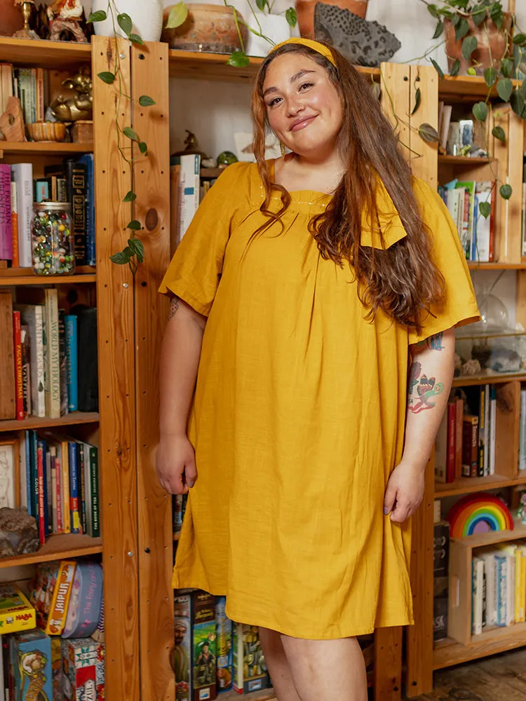 Alexis Plus Size Mini Dress - Turmeric sold by Mata Traders product image thumbnail 4