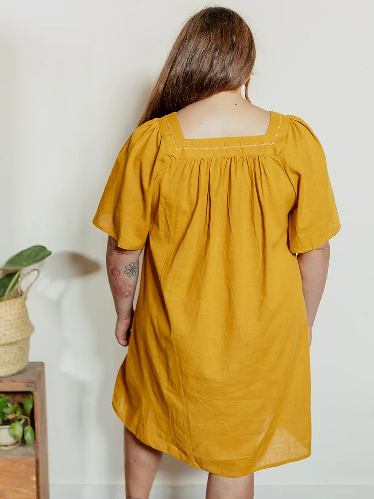Alexis Plus Size Mini Dress - Turmeric sold by Mata Traders product image thumbnail 3
