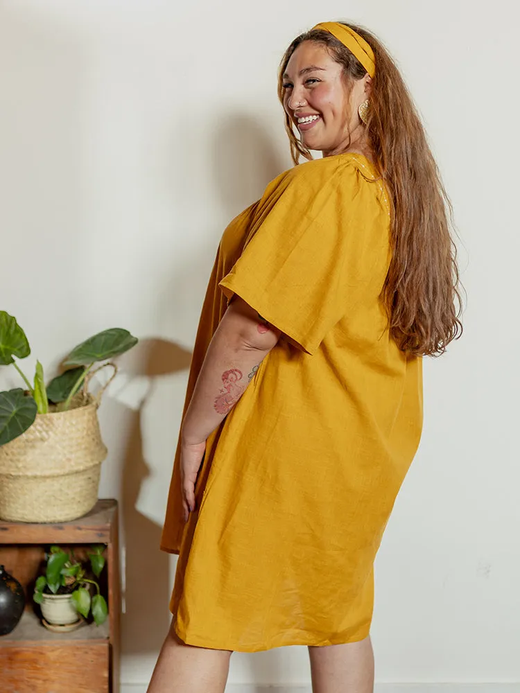 Alexis Plus Size Mini Dress - Turmeric sold by Mata Traders product image thumbnail 2