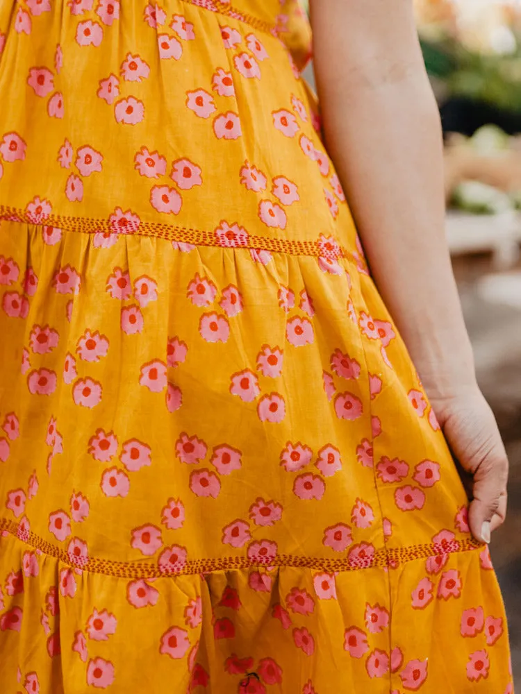 Willa Tiered Dress - Floral Trio Marmalade sold by Mata Traders product image thumbnail 2