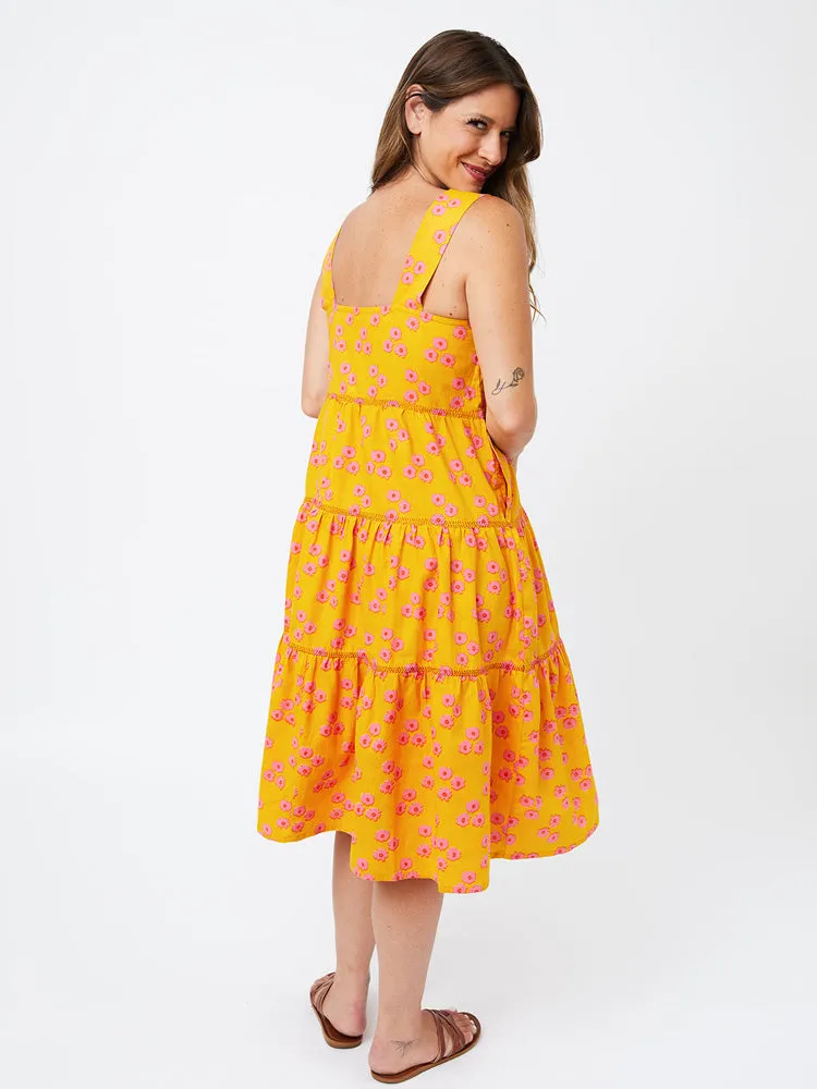 Willa Tiered Dress - Floral Trio Marmalade sold by Mata Traders product image thumbnail 5