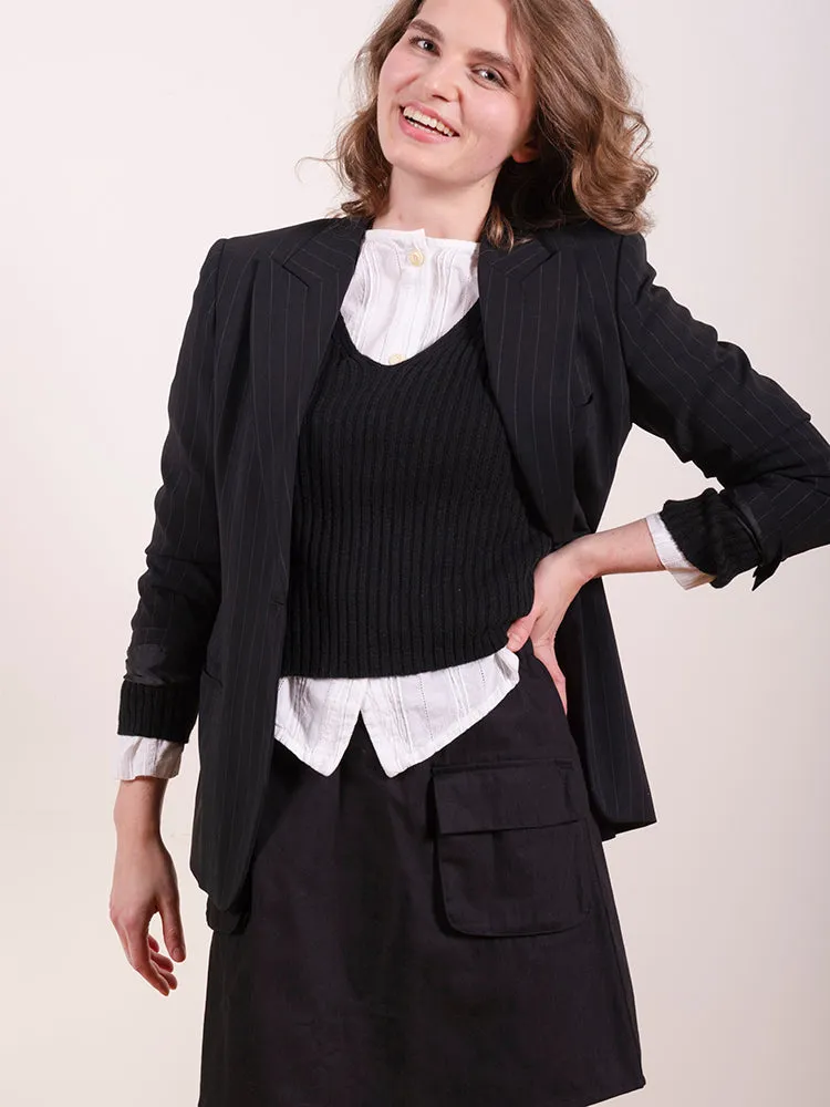 Pocket Skirt - Black Denim sold by Mata Traders product image thumbnail 4