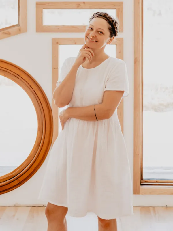 Serenade Dress - White Gauze sold by Mata Traders