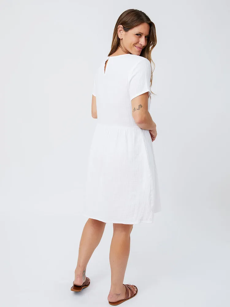 Serenade Dress - White Gauze sold by Mata Traders product image thumbnail 4