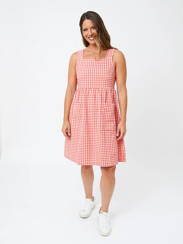Billie Jumper Dress - Cherry Gingham sold by Mata Traders product image thumbnail 3