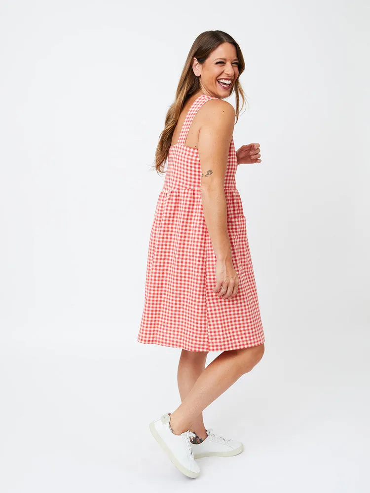 Billie Jumper Dress - Cherry Gingham sold by Mata Traders product image thumbnail 5