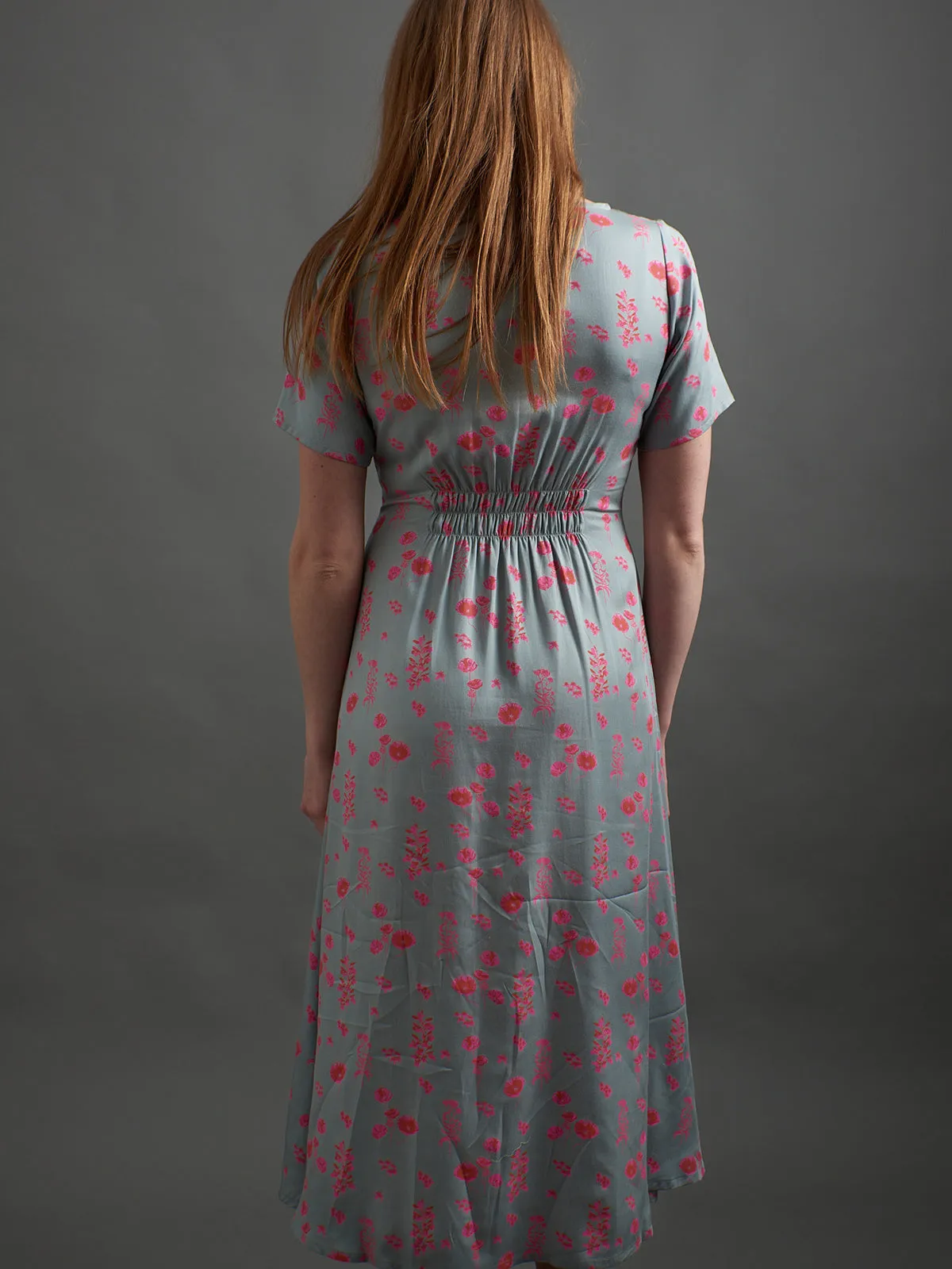 Artsy Traveler Short Sleeve Midi Dress - Botanical Slate sold by Mata Traders product image thumbnail 3