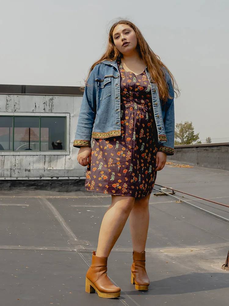 Artsy Traveler Plus Size Dress - Botanical Dusk sold by Mata Traders product image thumbnail 2