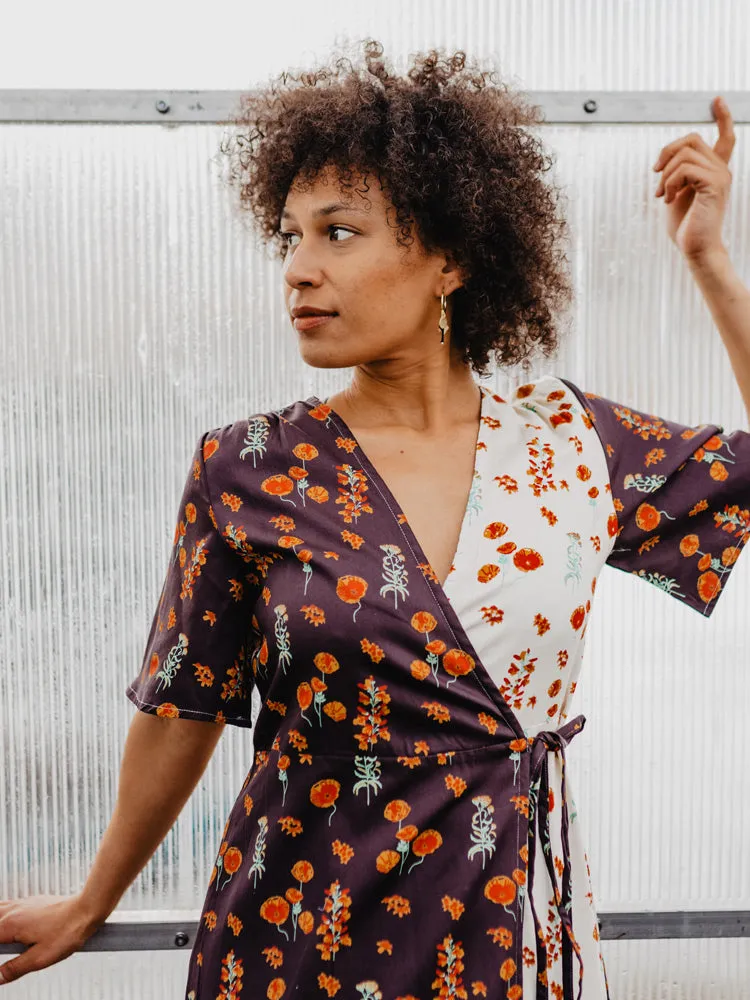 Brea Wrap Dress - Botanical Mix sold by Mata Traders product image thumbnail 2