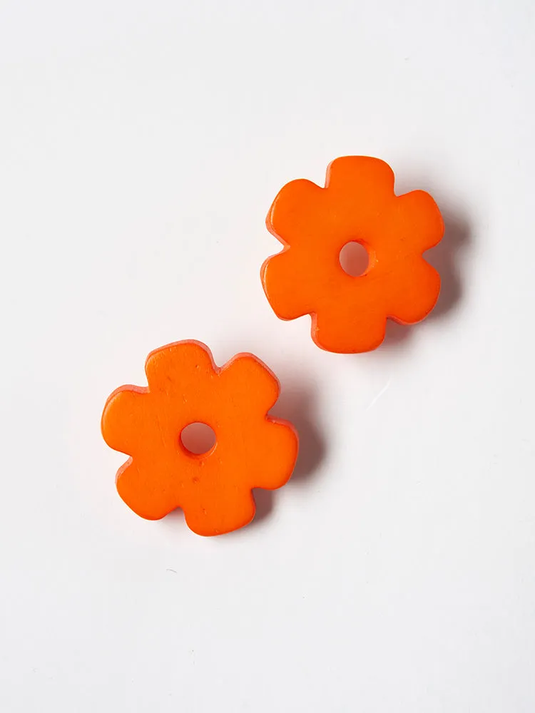 Retro Bloom Studs - Marmalade sold by Mata Traders product image thumbnail 2