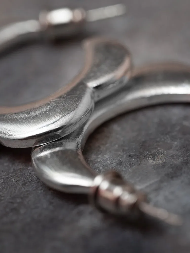 Petal Hoops - Silver sold by Mata Traders product image thumbnail 5