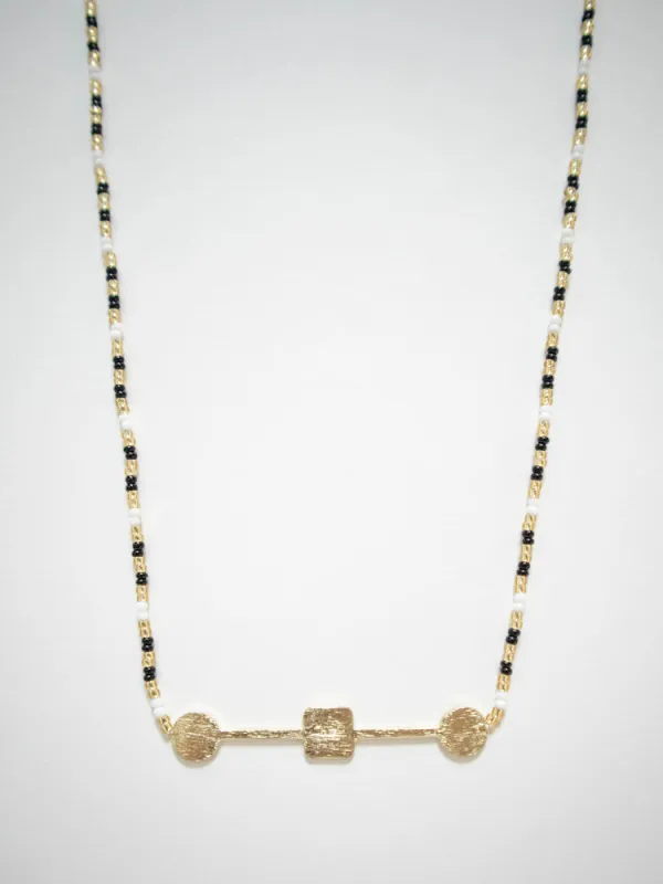 Axis Beaded Necklace - Gold sold by Mata Traders