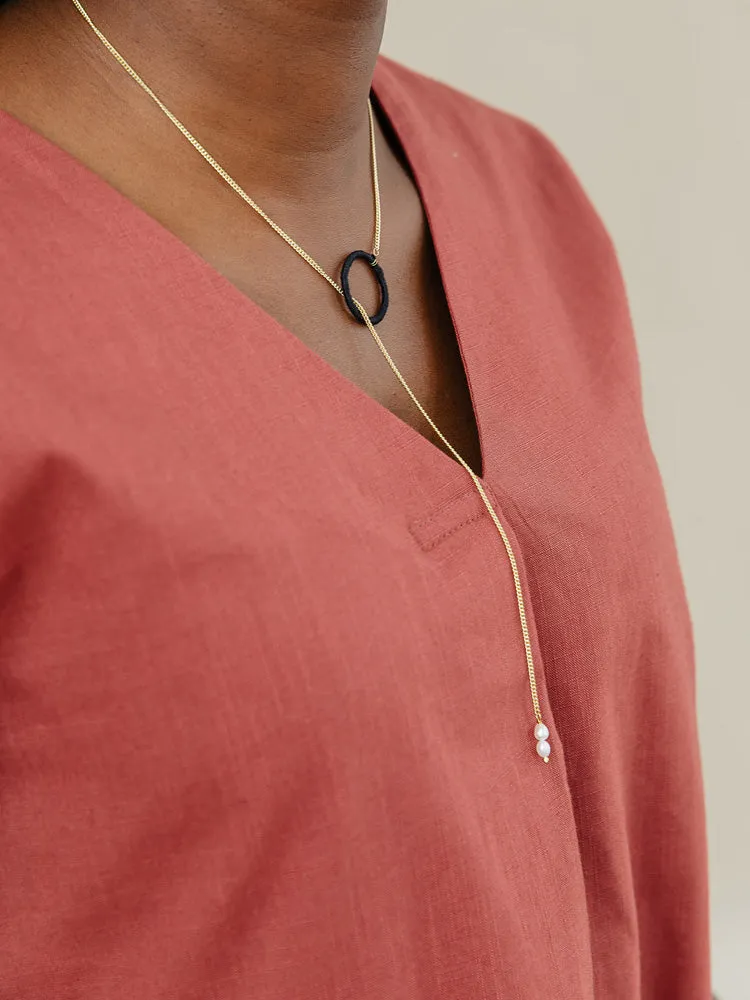 Alexandra Lariat Necklace - Gold sold by Mata Traders product image thumbnail 4