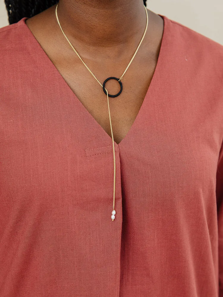 Alexandra Lariat Necklace - Gold sold by Mata Traders product image thumbnail 3