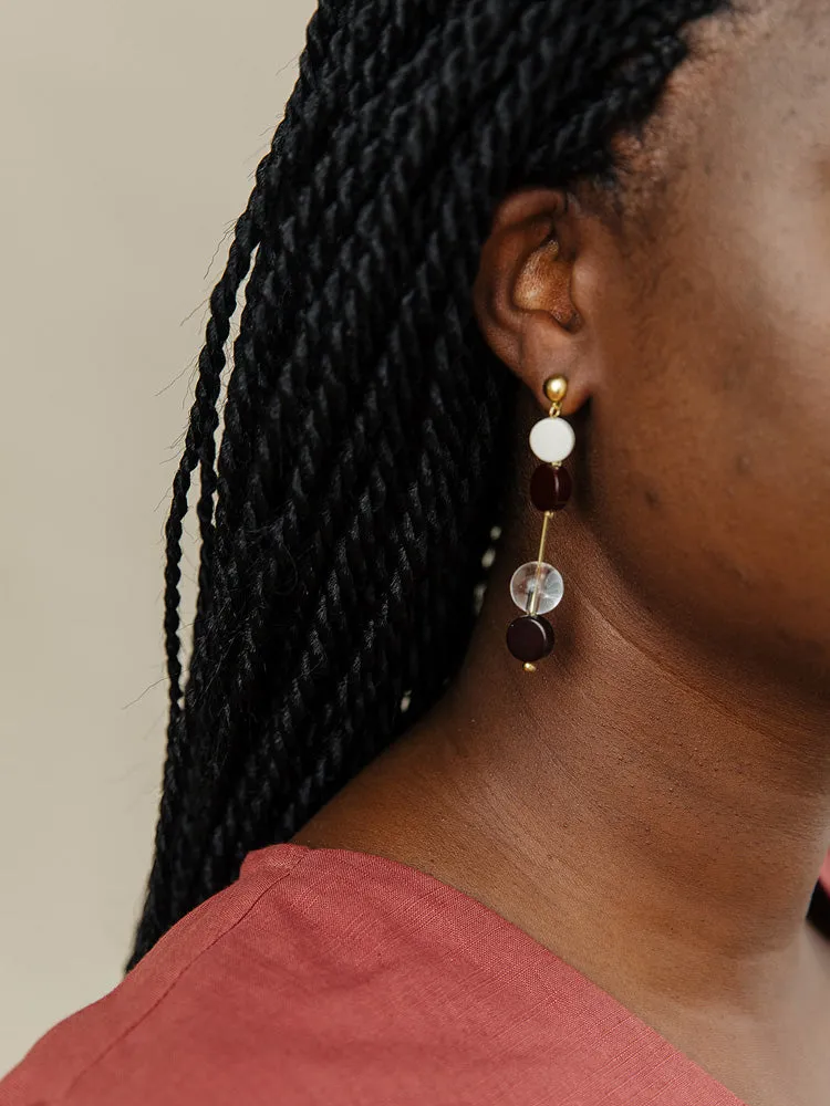 Alexandra Dangle Earrings - Monochrome sold by Mata Traders product image thumbnail 2