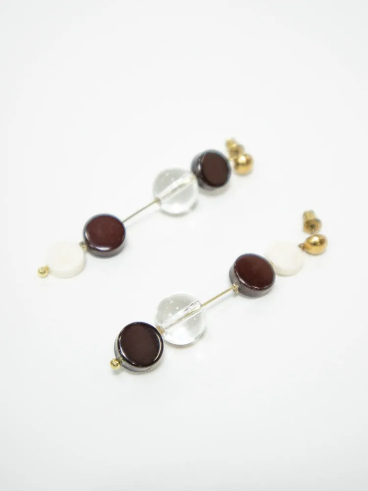 Alexandra Dangle Earrings - Monochrome sold by Mata Traders