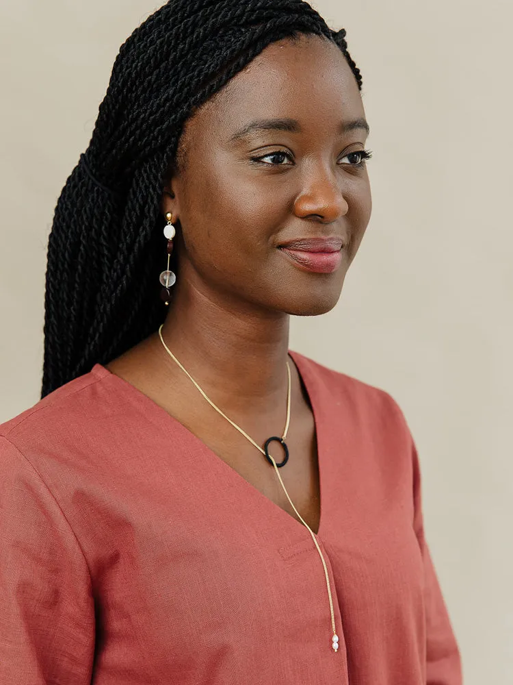 Alexandra Dangle Earrings - Monochrome sold by Mata Traders product image thumbnail 3