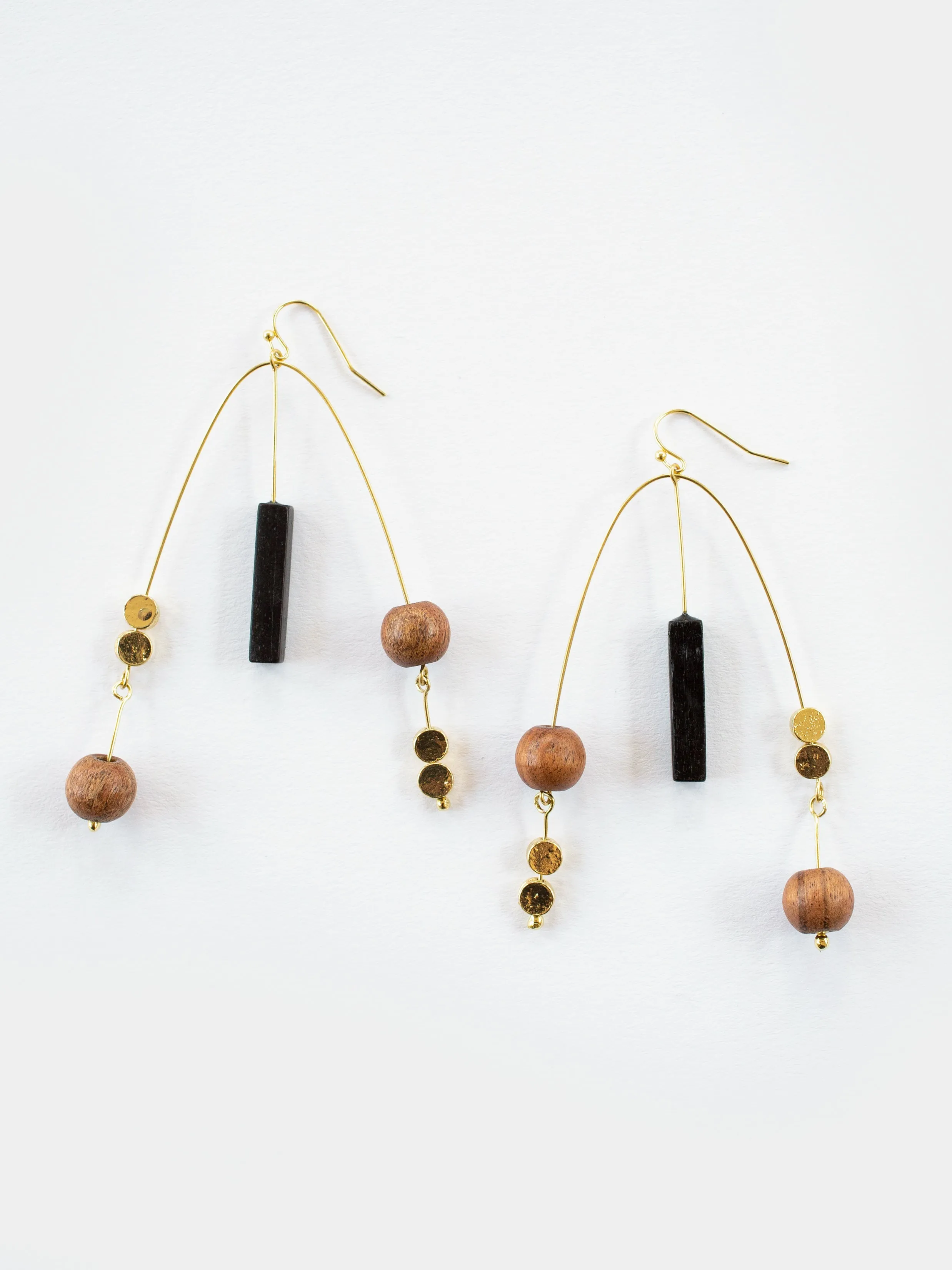 Kelsey Mobile Earrings - Wood sold by Mata Traders product image thumbnail 3