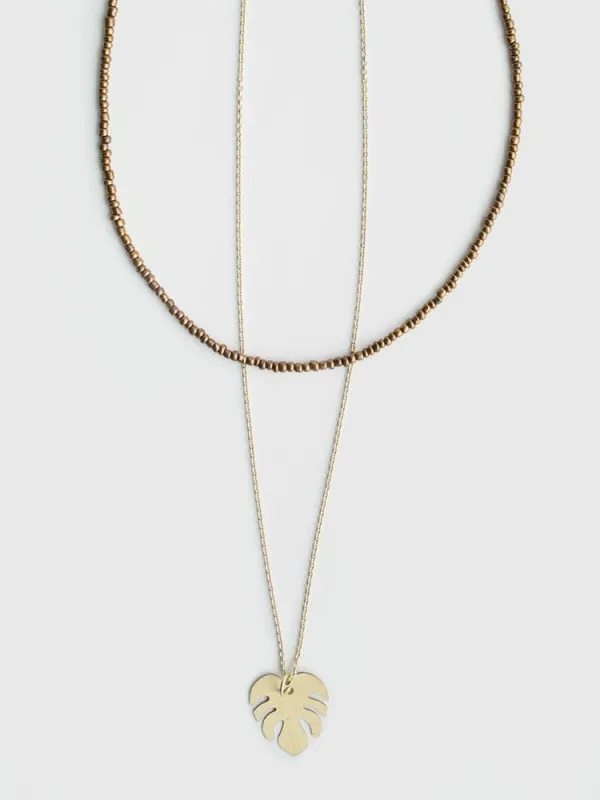 Philo Necklace - Cocoa sold by Mata Traders