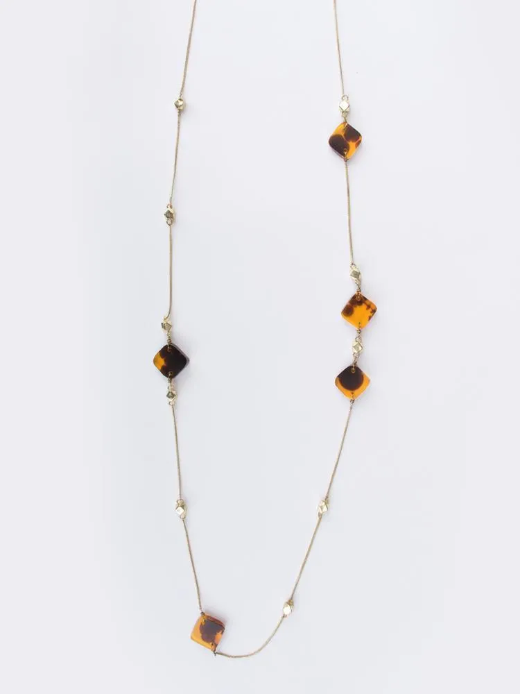 Margot Necklace - Tortoiseshell sold by Mata Traders