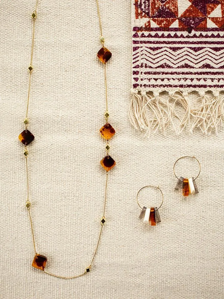 Margot Necklace - Tortoiseshell sold by Mata Traders product image thumbnail 2