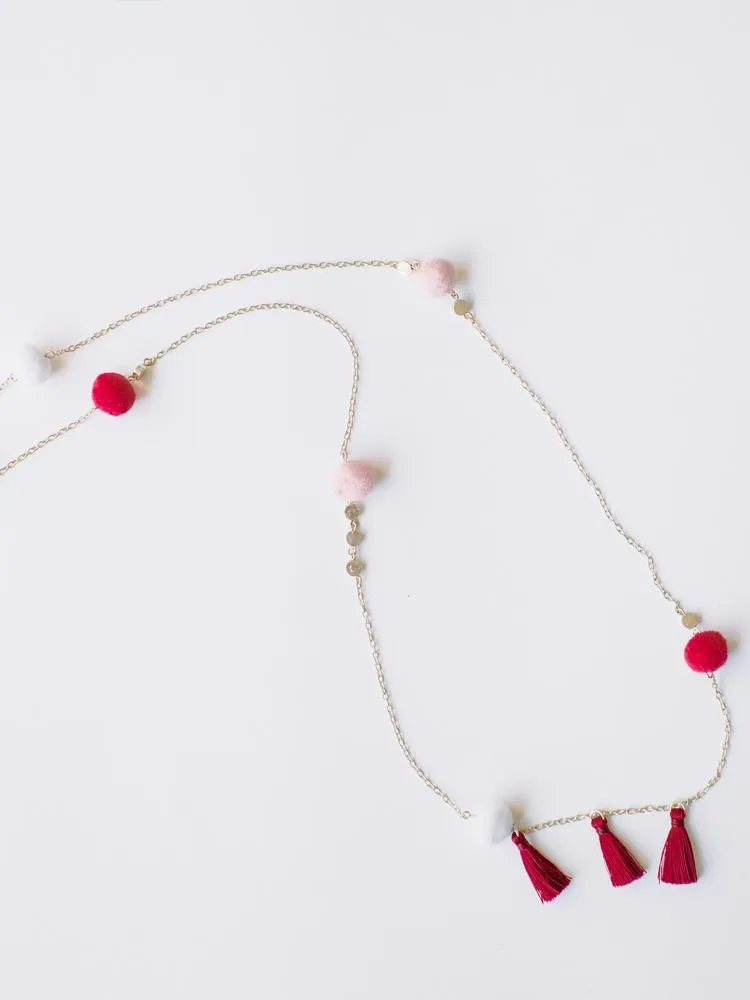 Fete Necklace - Red sold by Mata Traders product image thumbnail 3
