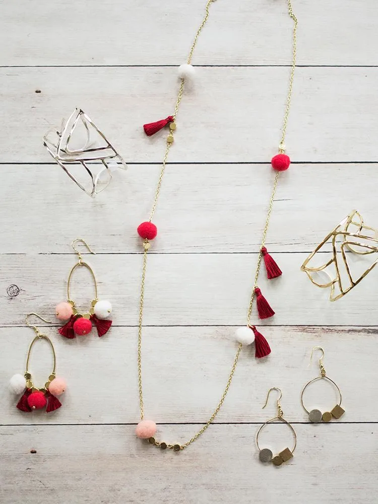 Fete Necklace - Red sold by Mata Traders product image thumbnail 2