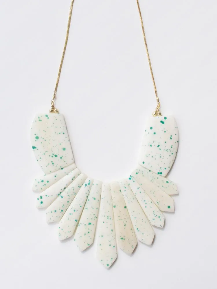Seurat Speckle Necklace - Blue sold by Mata Traders