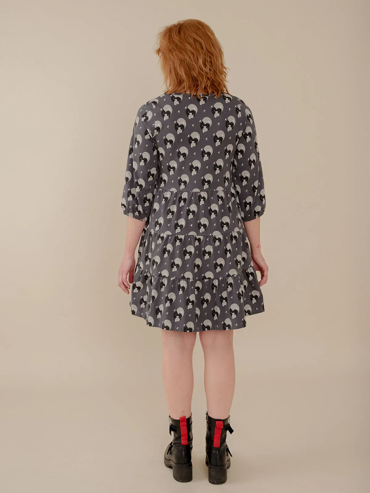 Bellini Long Sleeve Dress - Vase Cluster Graphite sold by Mata Traders product image thumbnail 4