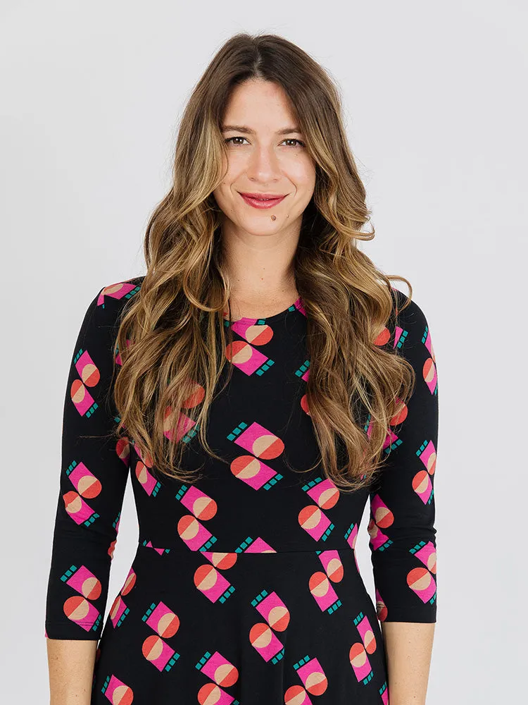 Mumbai Maxi Dress - Memphis Shapes Black sold by Mata Traders product image thumbnail 3