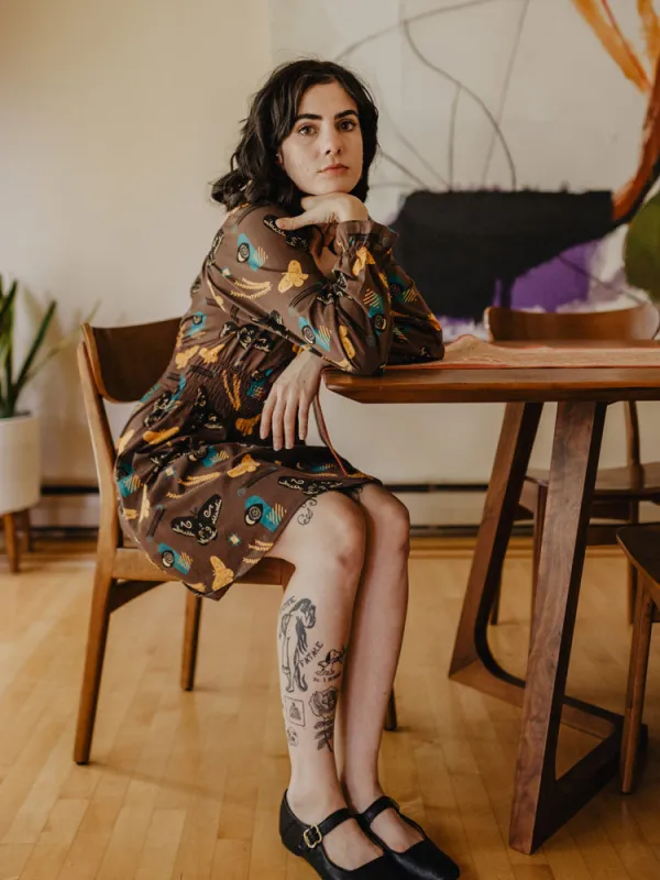 Juliet Mini Dress - Autumn Quilt sold by Mata Traders