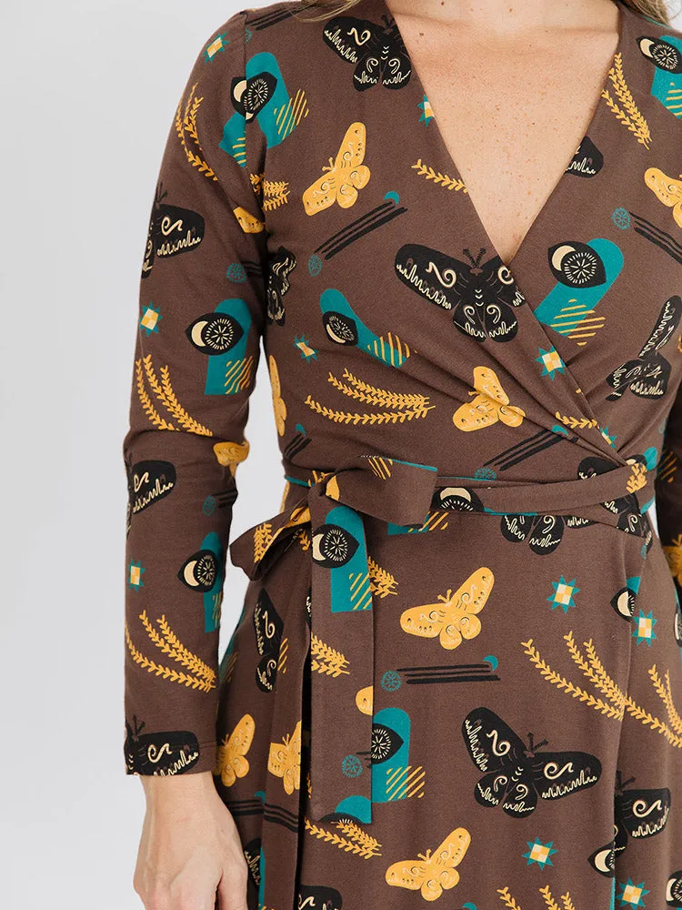 Katie Maxi Wrap Dress - Autumn Quilt sold by Mata Traders product image thumbnail 4